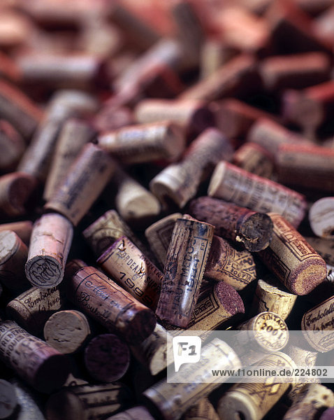 Close-up of heap of corks