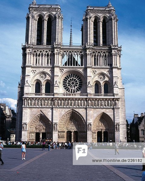 Facade of church  Paris  Ile-de-France  France