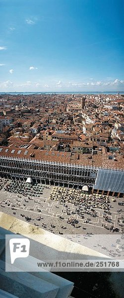 Dach Europa Wohnhaus Gebäude Draufsicht Italien