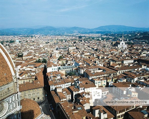 10228179  view  from cathedral  dome  roofs  Florence  Italy  Europe  overview