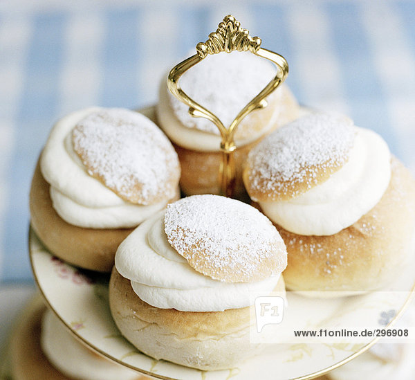 Creme Brötchen Nahaufnahme.