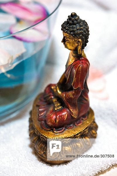 Nahaufnahme ein Idol des Buddha