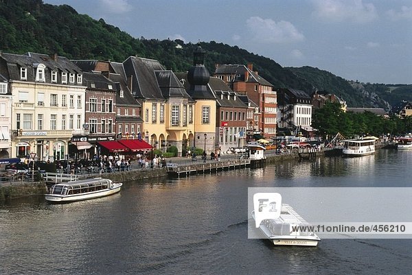 Tour boats in river  Belgium