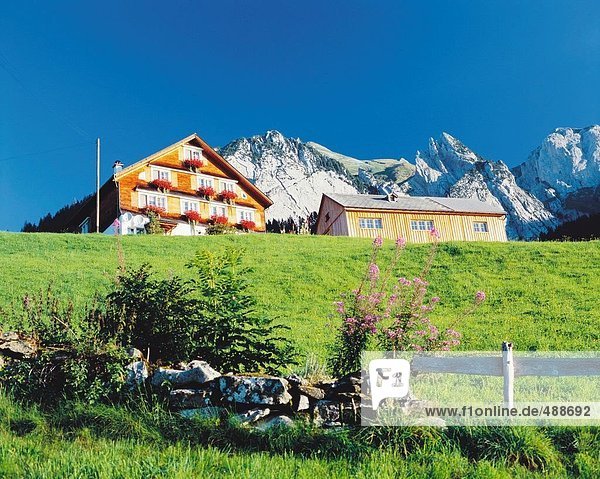 10653459  Alpstein  farmhouse  mountains  house  home  canton St. Gallen  Eastern Switzerland  Switzerland  Europe  Toggenburg