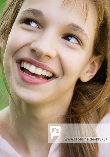 Girl smiling  close-up