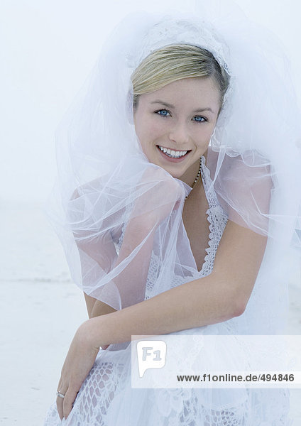 Bride smiling  portrait