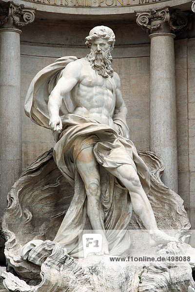 Italien  Rom  Trevi-Brunnen  Neptun-Statue