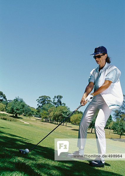Mature golfer