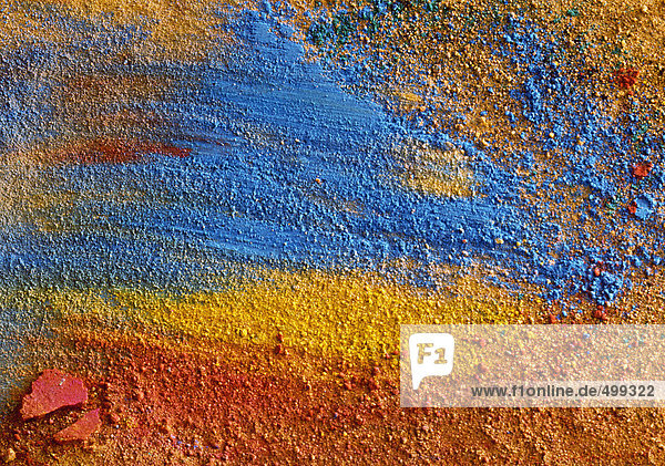 Colored pigment  close-up  full frame