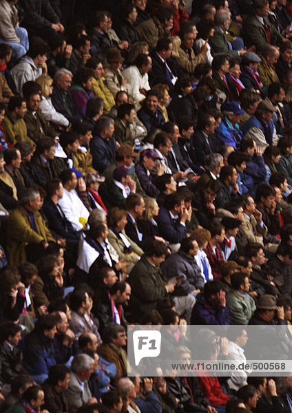 Crowd sitting in stadium