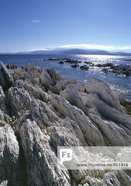 Neuseeland  Felsenküste und Meer