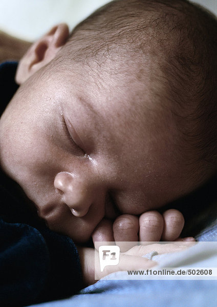 Infant sleeping  close-up