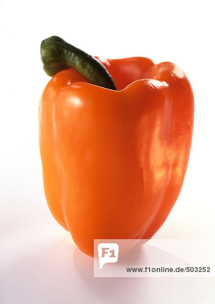Orangefarbene Paprika  Nahaufnahme