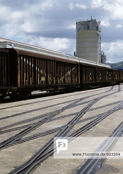 Train in switchyard
