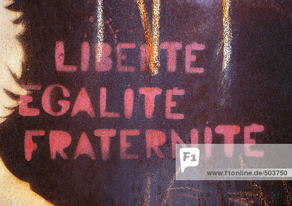 Freiheit  Gleichheit  Brüderlichkeit Text auf Französisch