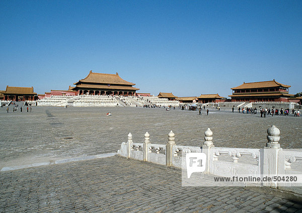 China  Beijing  Forbidden City  people in courtyard
