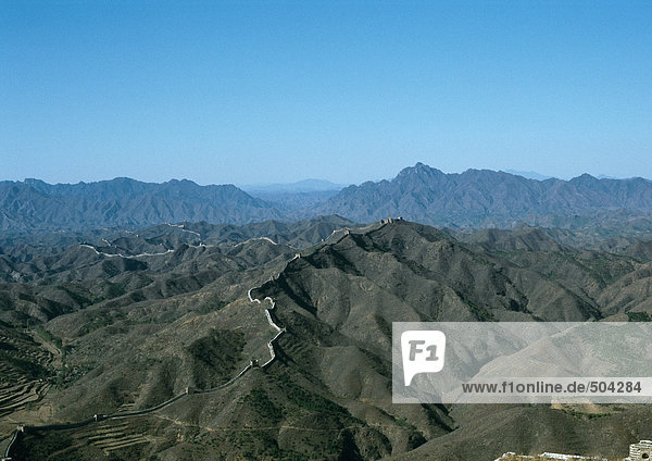 China  Provinz Hebei  Simatai  die Große Mauer  Luftaufnahme