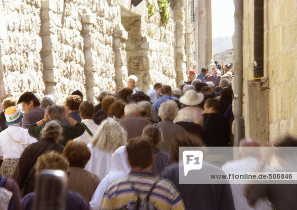 Israel  Jerusalem  Prozession in der Via Dolorosa