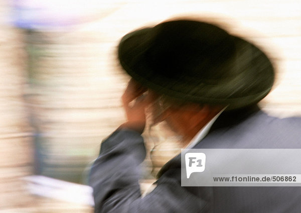 Israel  Jerusalem  Orthodoxer Jude  verwischt