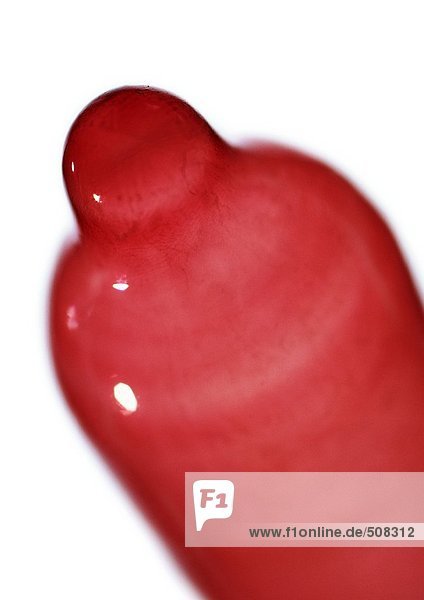 Aufgeblasenes Kondom  Nahaufnahme