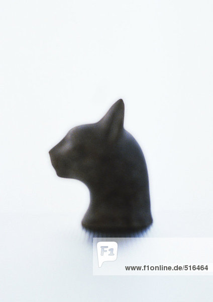 Ägyptische Katzenkopfstatuette  Seitenansicht