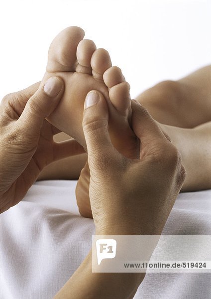 Foot massage  close-up