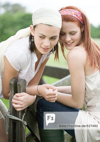 Two young women outdoors