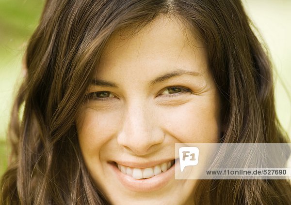 Woman's smiling face