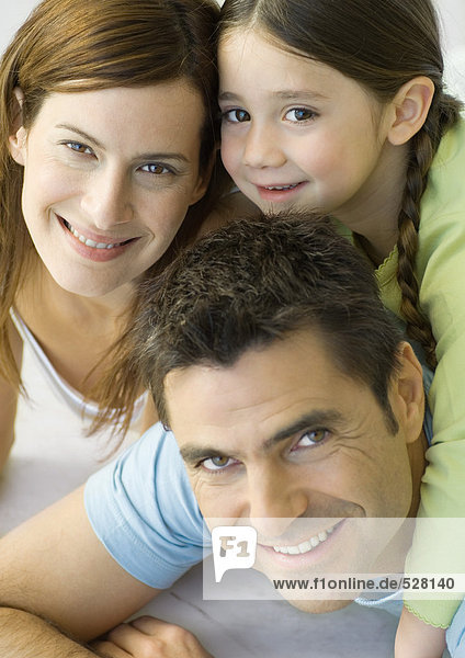 Familie lächelnd  Portrait