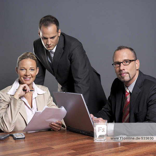 Business people at conference table