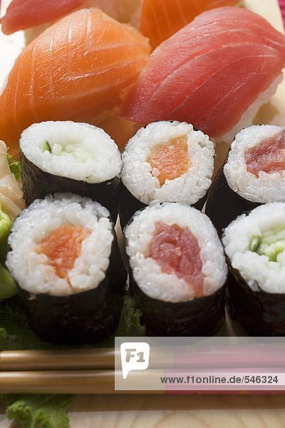 Maki-Sushi und Nigiri-Sushi