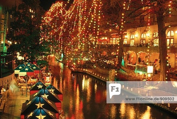 Weihnachten Beleuchtung. San Antonio. Texas. USA