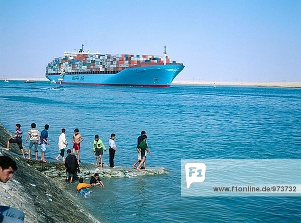 Stadt der Suez Canal und Hafen. Ägypten
