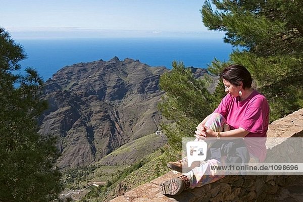 Ermita del Santo Standpunkt in Arure. La Gomera Kanarische Inseln. Spanien