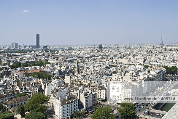 Luftbild von City  Paris  Frankreich
