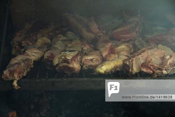 Fleischgrillen im Barbecue
