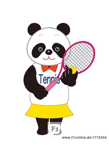 Panda Tennisspieler