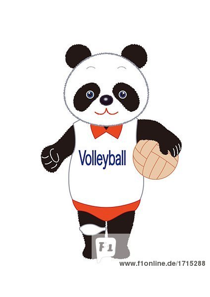 Panda Volleyballspielerin