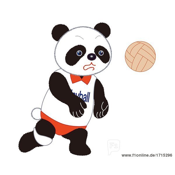 Panda Volleyballspielerin