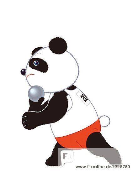 Panda Kugelstoßen Leichtathlet