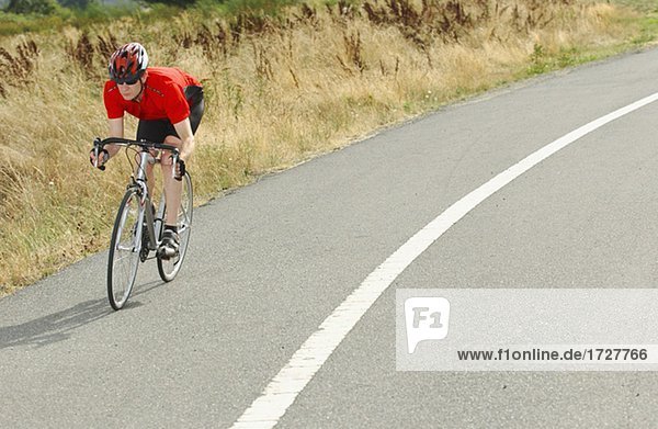 Man riding bicycle