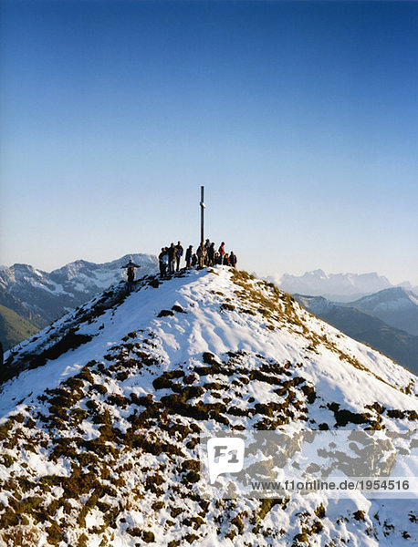 Austria  alps  people on mountain top