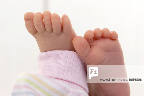 Feet of baby  close-up