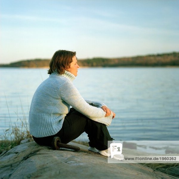 Frau am Meer