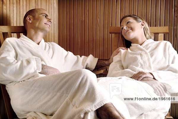 Couple in sauna