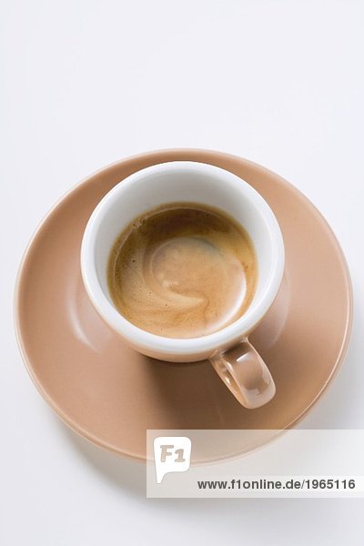 Tasse Espresso mit Crema (Draufsicht)
