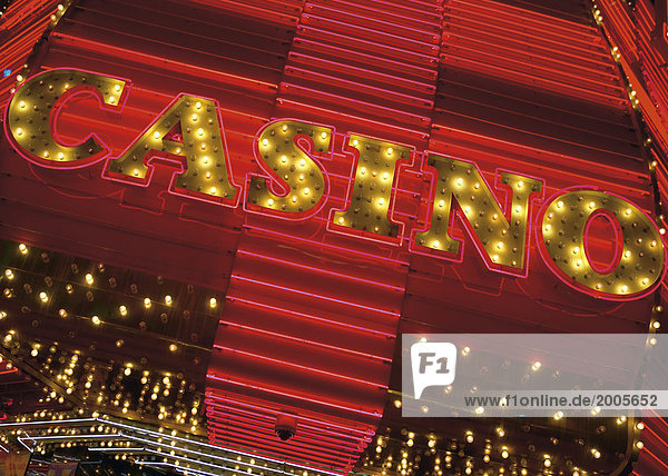 Las Vegas  Leuchtreklame Casino  Nevada  USA