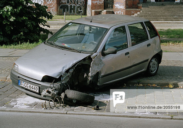Auto nach einem Unfall