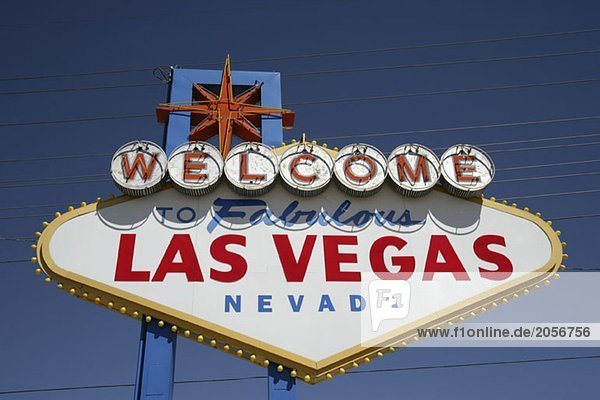 Willkommen in Las Vegas- Schild  Nevada  USA