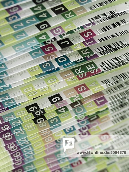 Farbcodierte medizinische Dateien